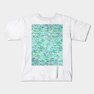 Marble Mosaic in Mint Quartz and Jade Kids T-Shirt